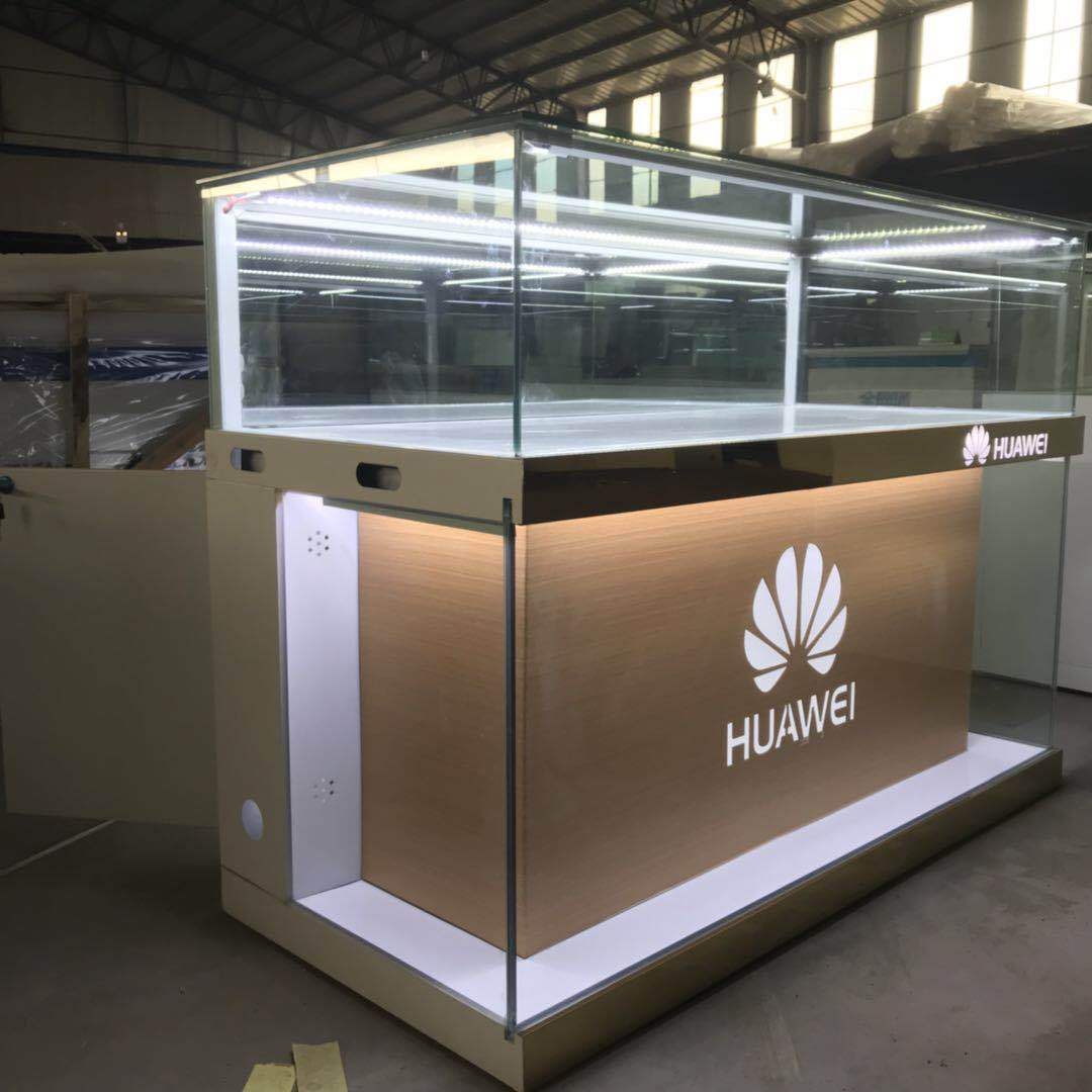 货源供应oppo木质木纹柜台新款木纹手机柜台手机专柜木质展示柜