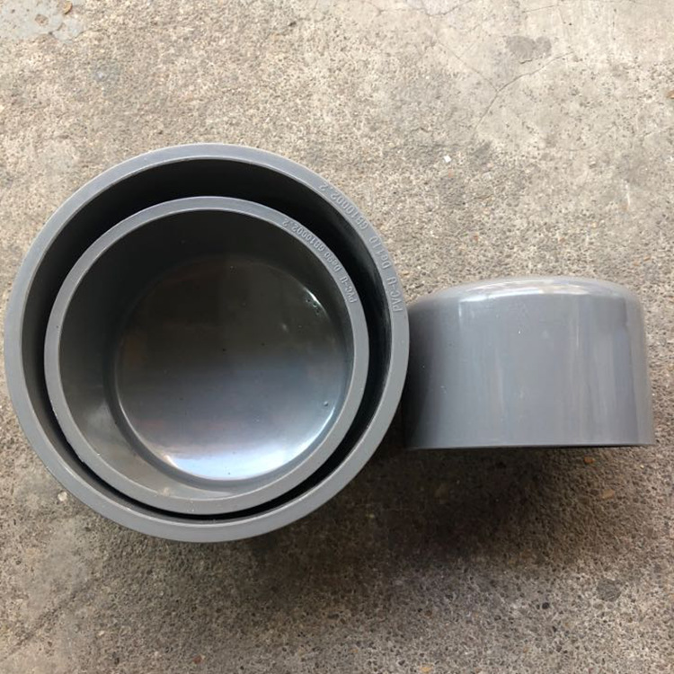 upvc pvc堵头 封头 灰色 闷盖 管堵 管帽 塞头 upvc管堵头20-315