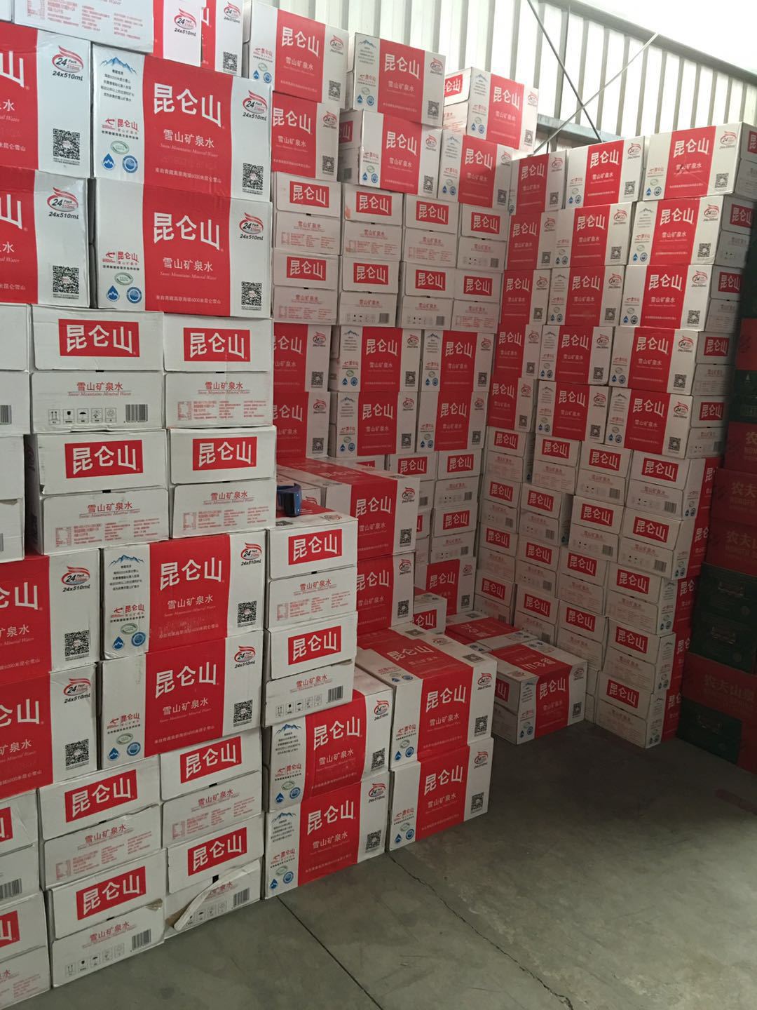 大量批发 昆仑山矿泉水350 ml1* 12瓶整箱 定制