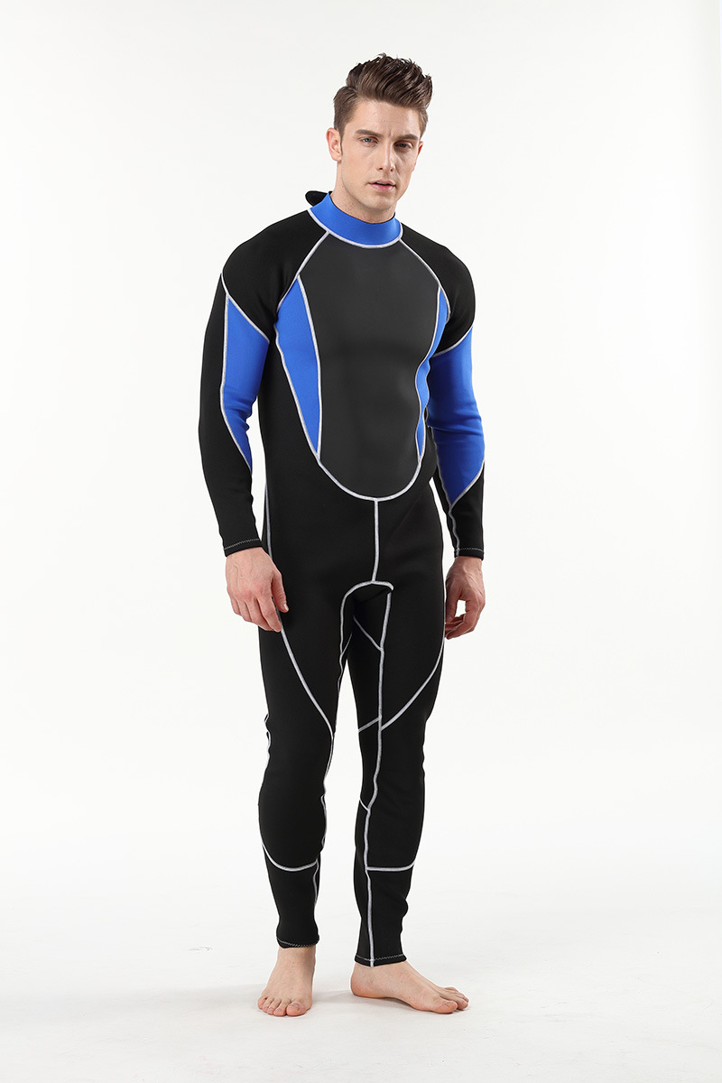 批发2mm新款连体潜水服潜水衣氯丁橡胶防寒保暖男士潜水衣游泳衣