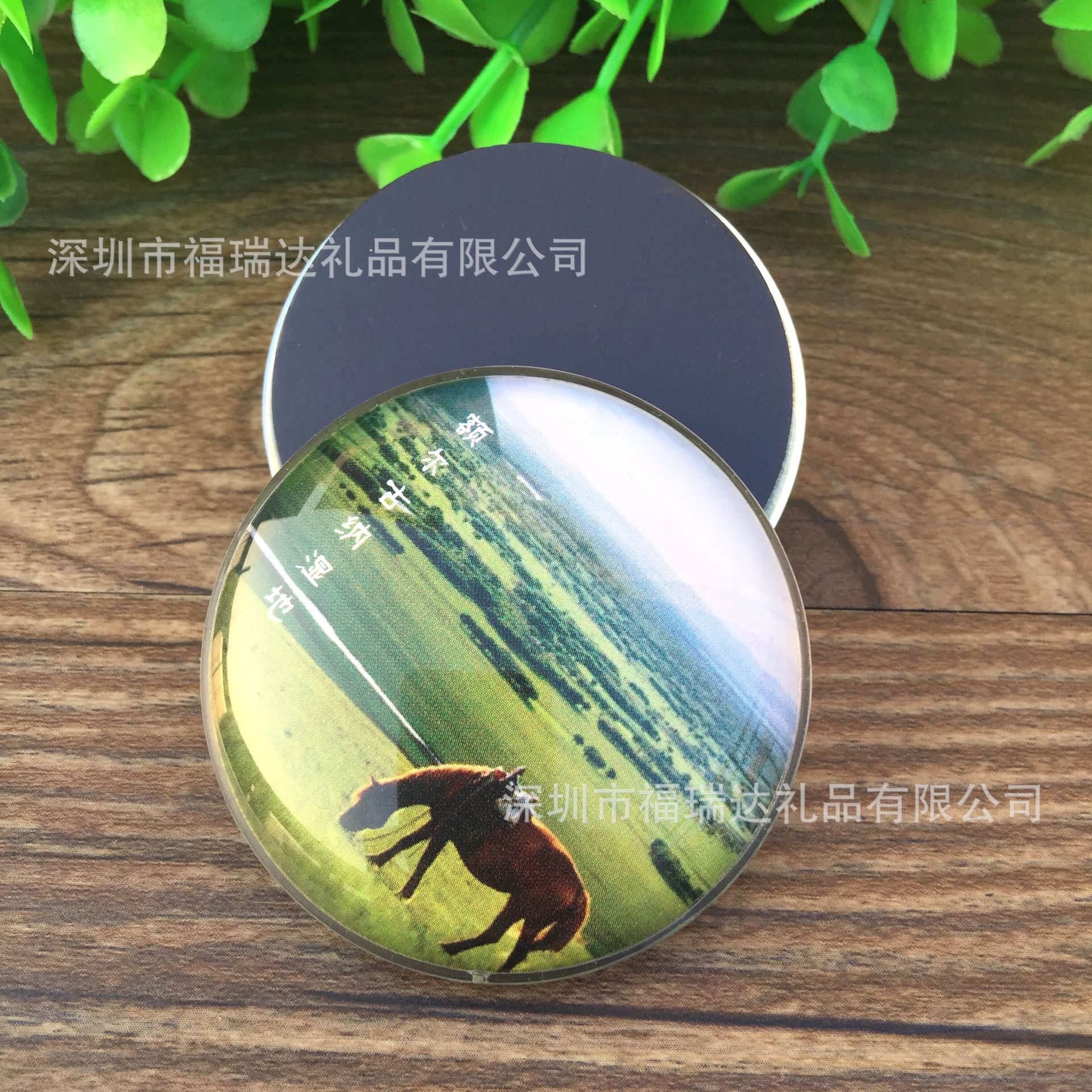 圆形水晶冰箱贴 定制异形水晶玻璃冰箱贴 景点定做旅游纪念品