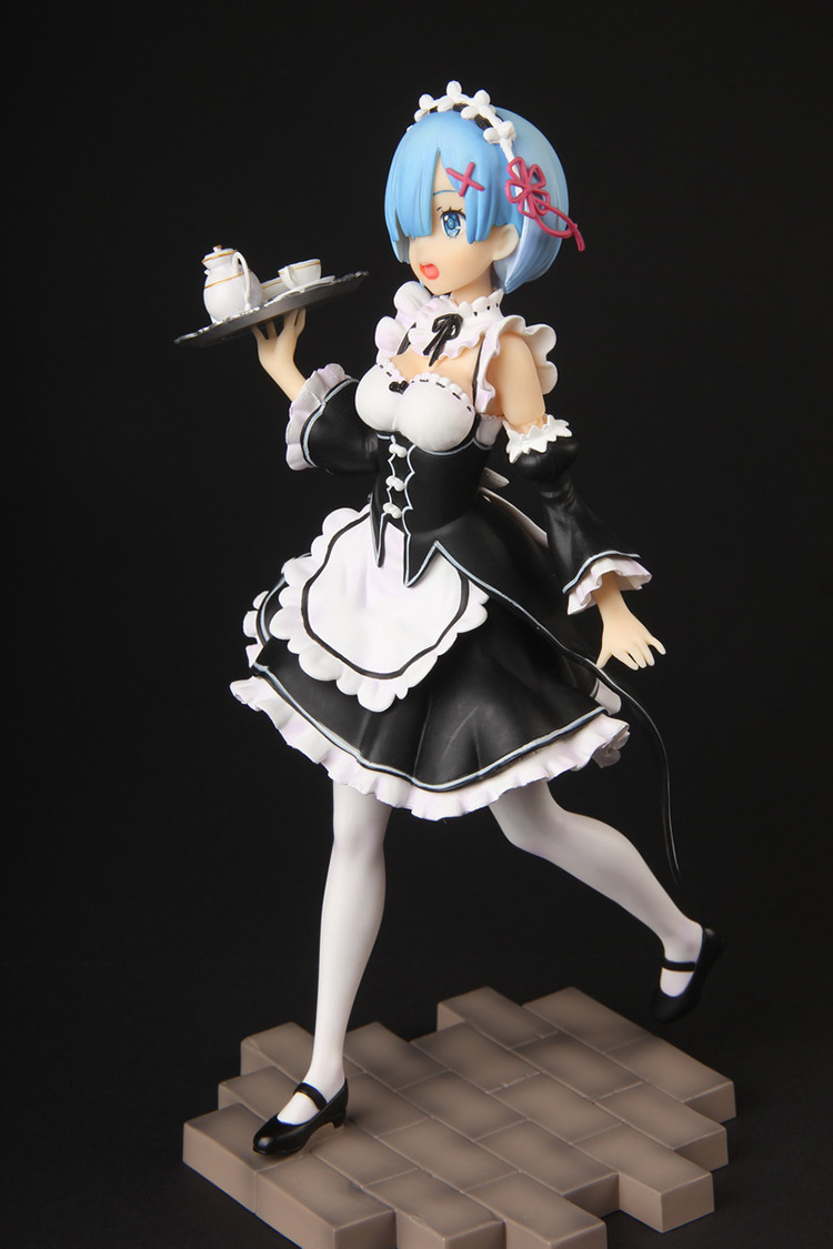 re:从零开始的异世界生活 女仆装 雷姆 蕾姆 流星锤 托盘手办