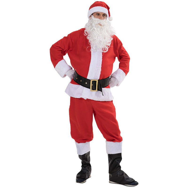 Factory in Stock Supply Santa Claus Suit Seven-Piece Festival Atmosphere Stage Drama Performance Costume