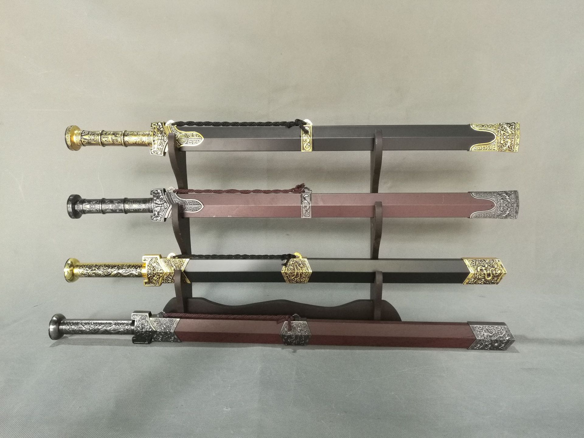 龙泉宝剑 小号龙头汉剑 hk-2724 不锈钢 压花抛光影视特价 未开刃