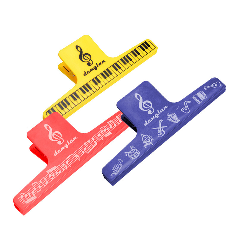 吉他乐谱夹书夹子 加宽加厚钢琴谱夹子 练习用谱夹音符夹子曲谱夹