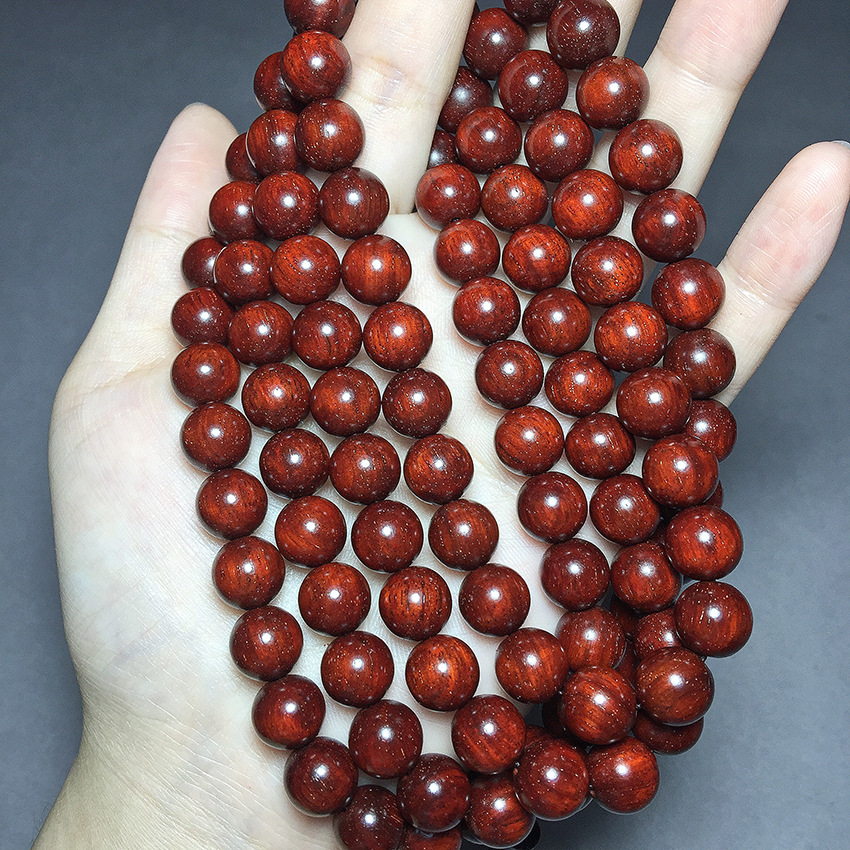 一件代发印度小叶紫檀10mm108颗高油满金星男女佛珠手链文玩手串