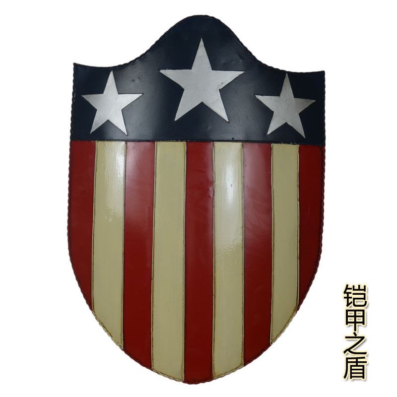 铁盾牌道具家居装饰品铁艺盾牌美国队长橱窗陈列摆设盾牌模型批发