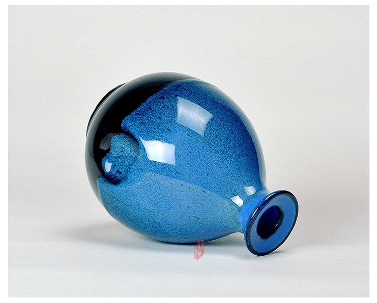 500ml陶瓷酒瓶土陶瓷1斤蓝色手抓酒坛子小泡酒罐酒壶