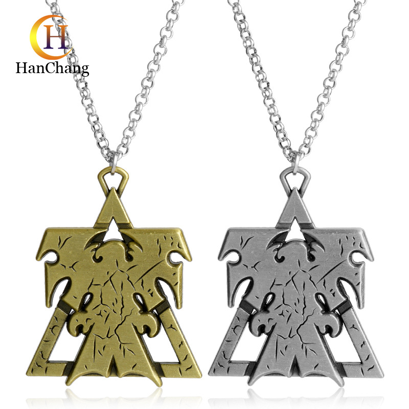 欧美周边 star craft Ⅱ星际争霸2人族神族标志金属 挂件项链批发