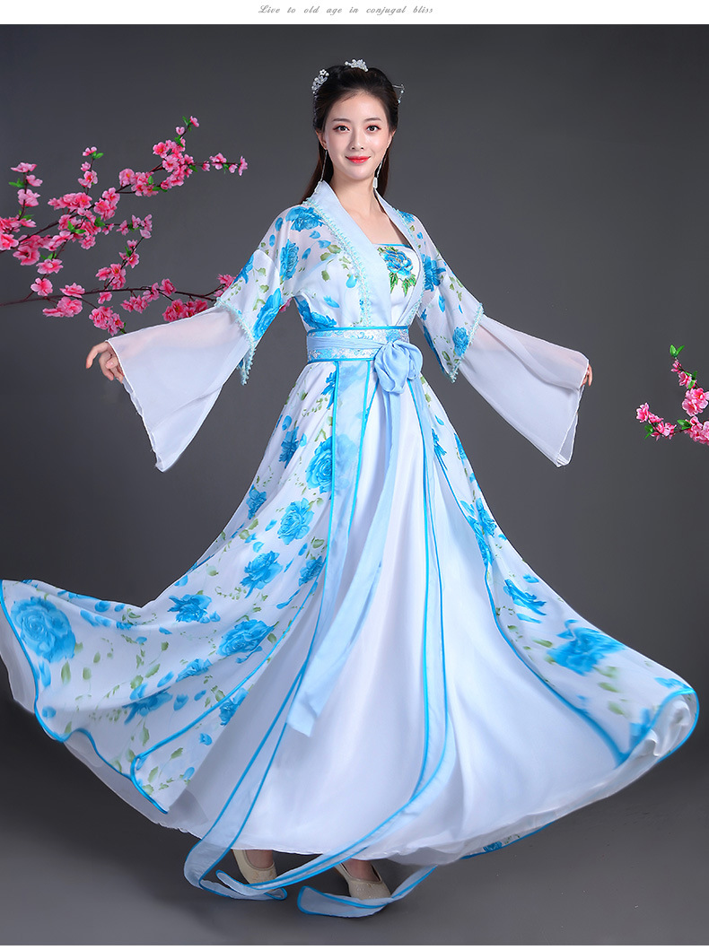 古装贵妃古装拖尾 唐朝宫廷汉服公主仙女古筝cos演出服影楼写真