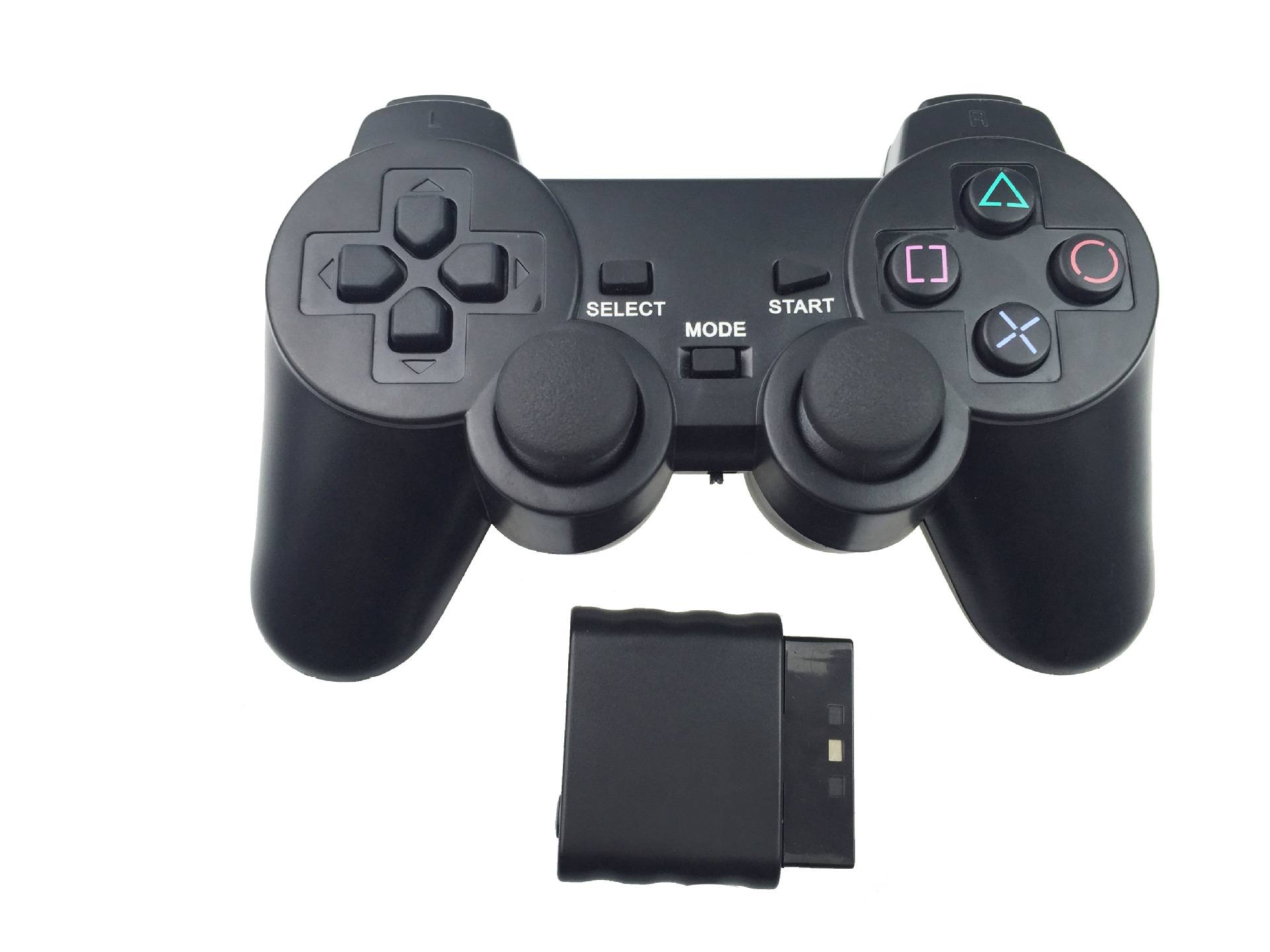 ps2无线手柄 ps2 2.4g无线游戏手柄 ps2手柄 双振动p2无线2.4g