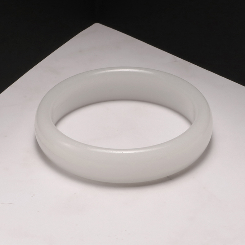 正品白玉手镯 飘花翡翠冰糯种女镯子 特价贵州地摊玉器批发