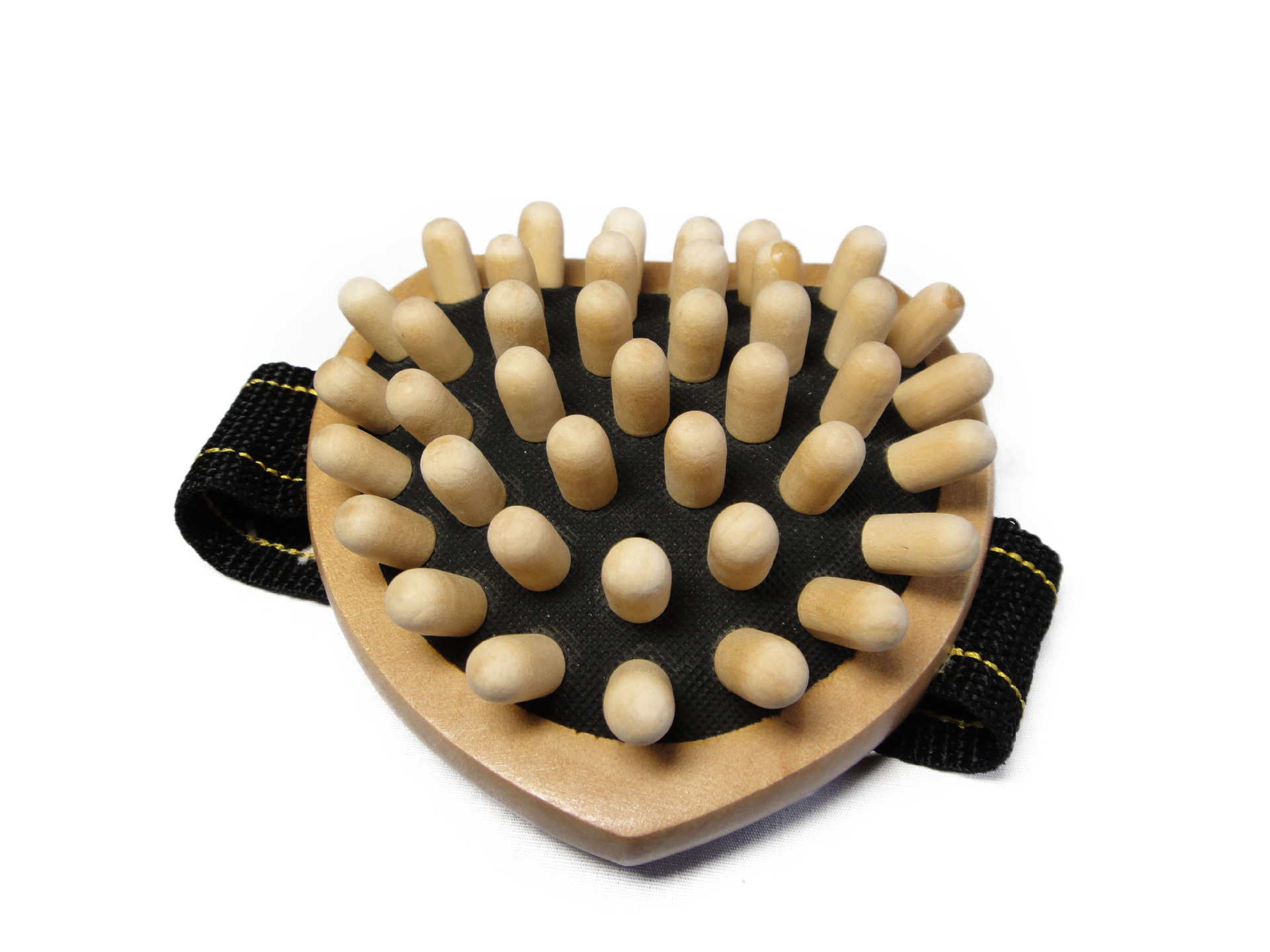 【荣皇】厂家木质手推腰部颈部背部穴位心形按摩器