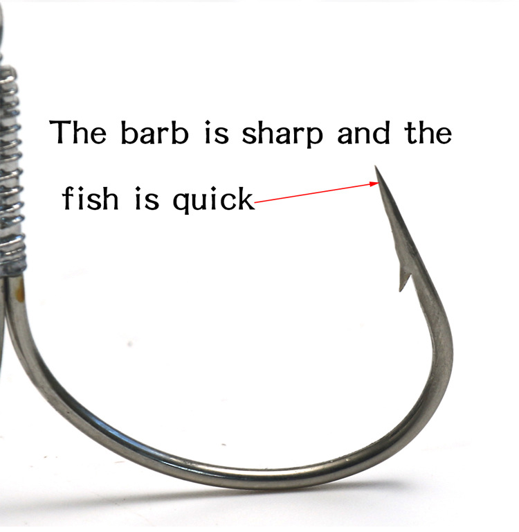 treble hooks锚钩三锚钩鲢鱼划挂鱼钩三爪钩三本钩有倒刺鱼钩缠丝