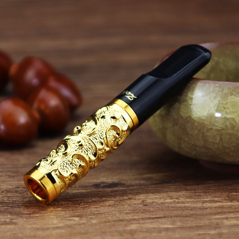 zobo正牌烟嘴 三重过滤可清洗富贵雕花循环型烟嘴过滤器健康烟具