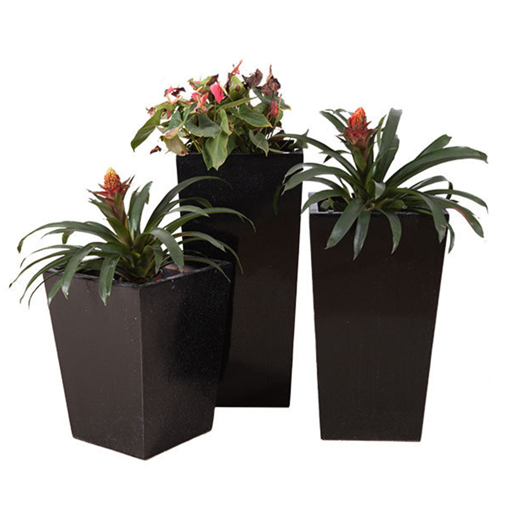 户外园林商场售楼处大花极简创意花钵组合现代北欧风玻璃钢花盆