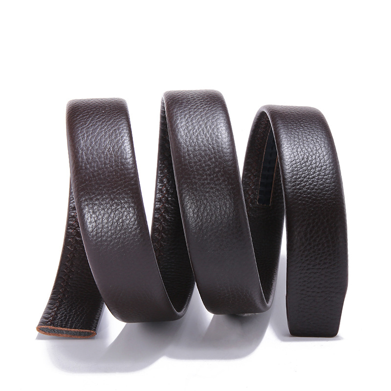 First Layer Cow Leather Belt Men's Leather Automatic Headless Soft Belt Men's Pant Belt Waist Seal Wholesale Belt Men