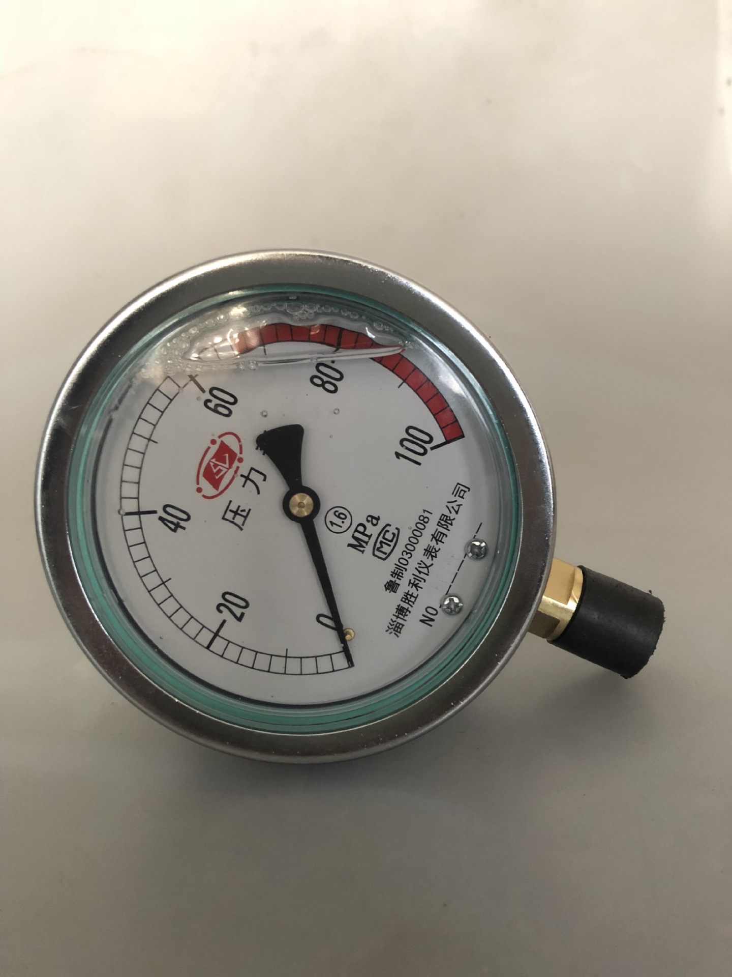 胜利精工厂家直销y100耐震压力表100mpa油压表抗震硅油压力表