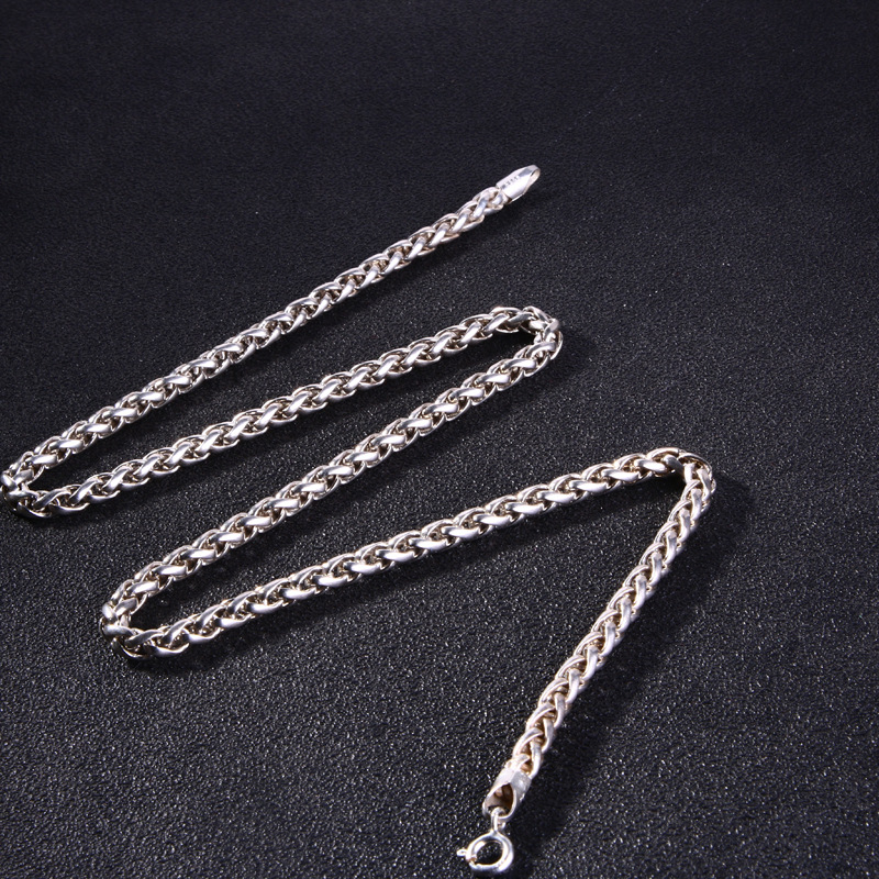 罗泰老银匠925银项链锁骨男小众设计潮日系健身欧美街头嘻哈装饰