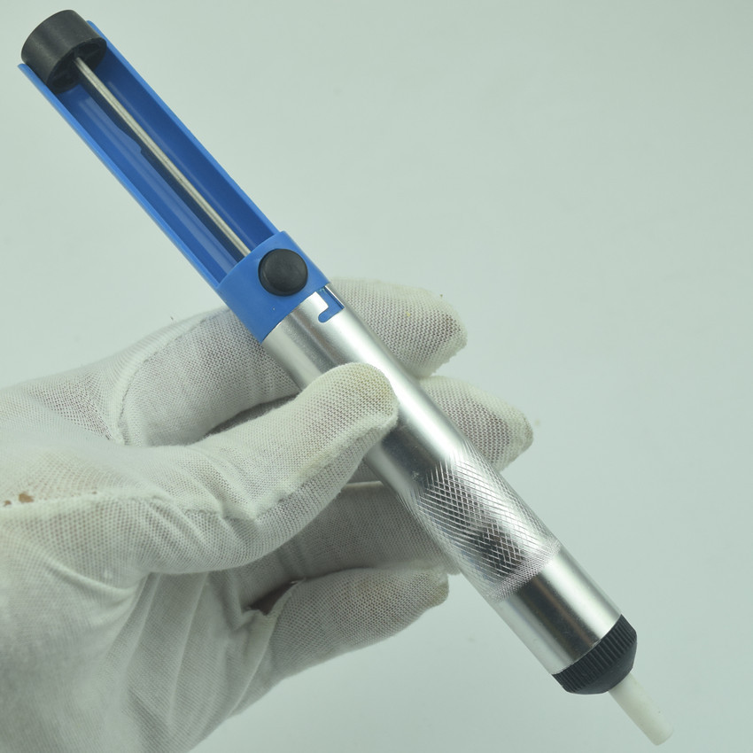 散装经济型小半铝吸锡器 铁皮杆子手动卡口吸锡器电烙铁套装工具