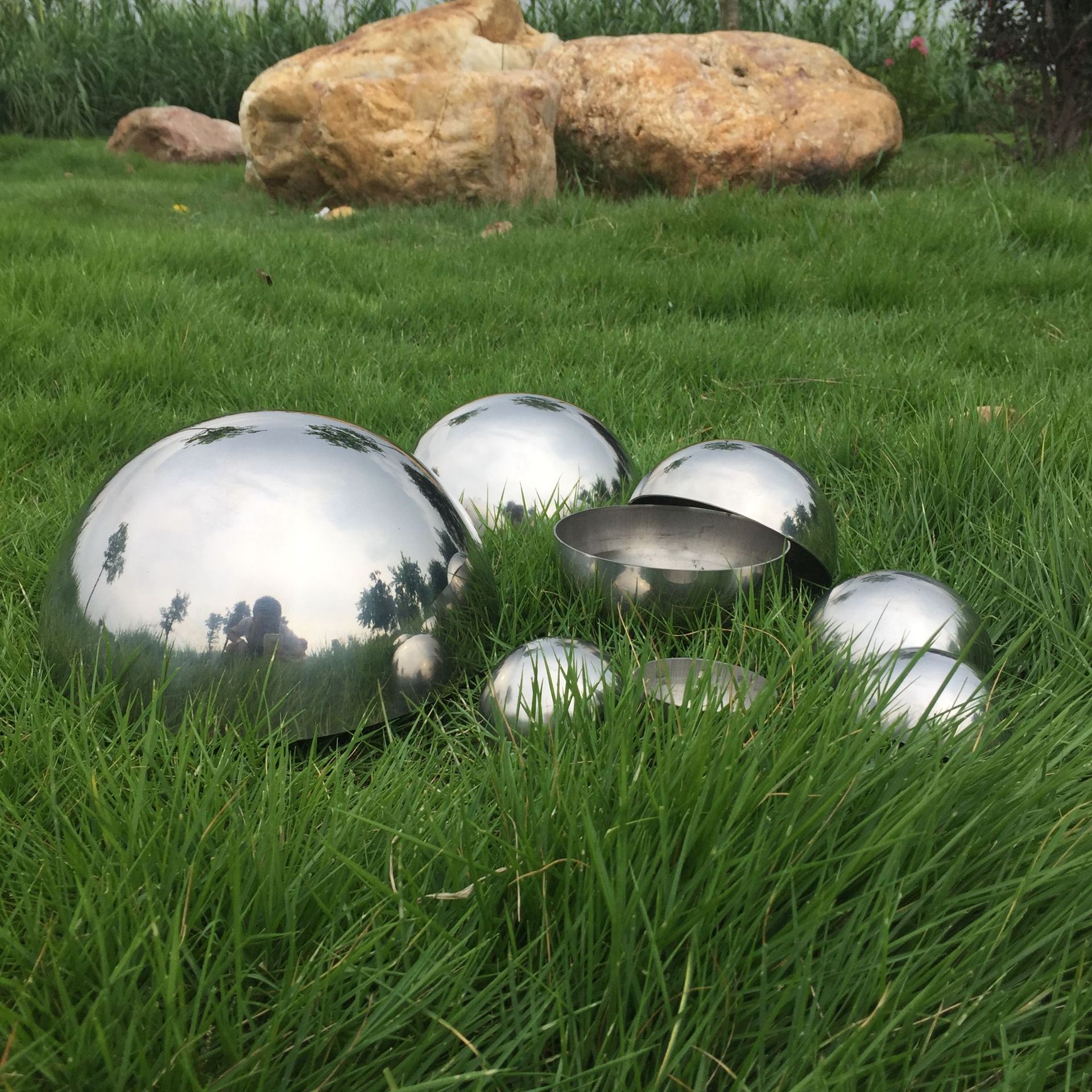 加厚不锈钢空心半圆球201/304管头封口地铁站ktv墙面装饰镜面半球