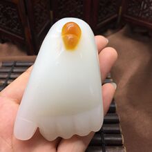 高仿和田玉俏色玉石脚丫手把件 外蒙料把玩件和田玉玉器摆件