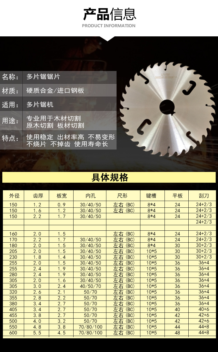 厂家直销可定制省料超薄款不烧片多片锯锯片 切百叶窗 头梳等专用