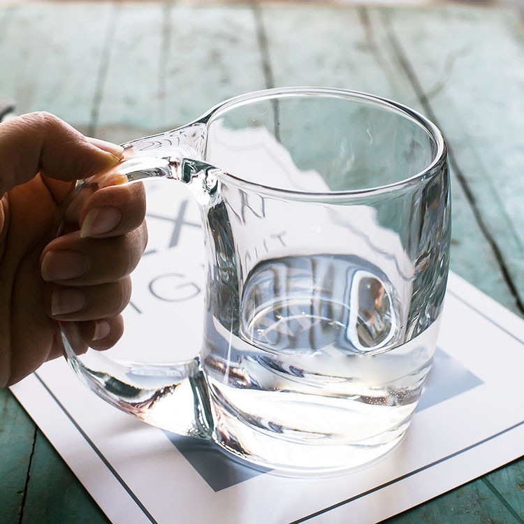 丽尊blinkmax390ml 水立方啤酒杯带把杯 玻璃酒杯饮料杯 ktzb310