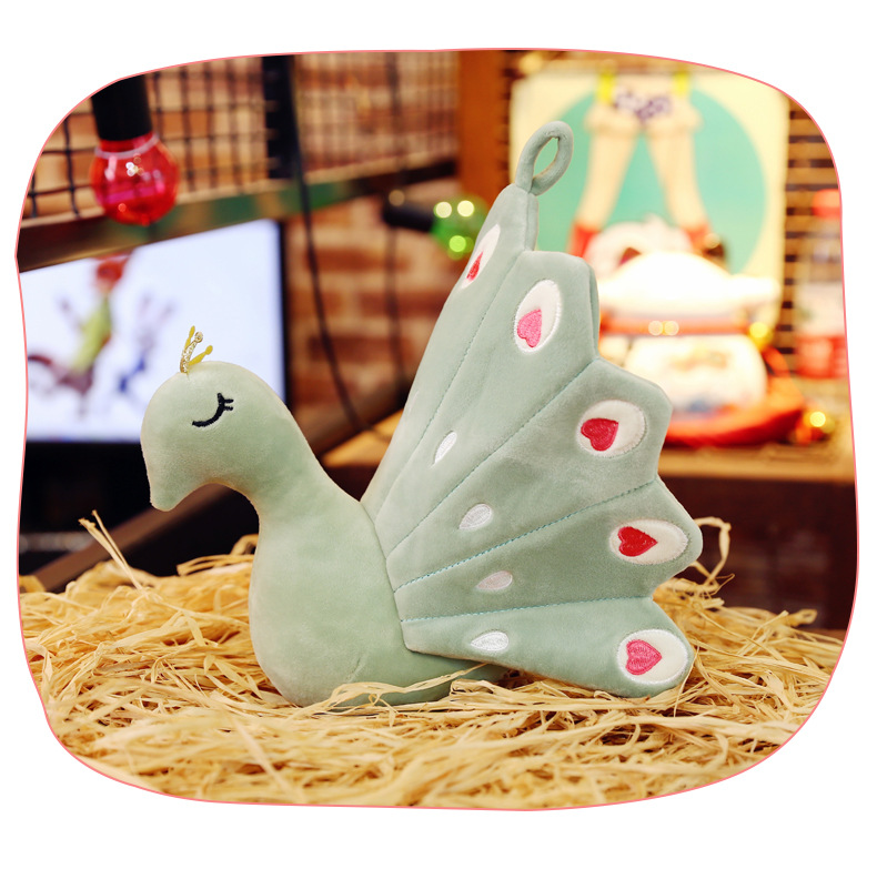 厂家直销仿真孔雀毛绒玩具公仔抱枕 宝宝安抚玩偶生日礼品批发