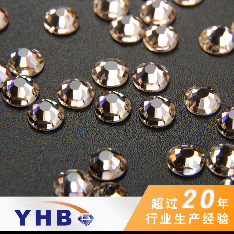 Ornament Wholesale Clothing Accessories Imitation Czech Diamond Silk Color round Glass Hot Drilling Boutique a Crystal Handmade Stick-on Crystals
