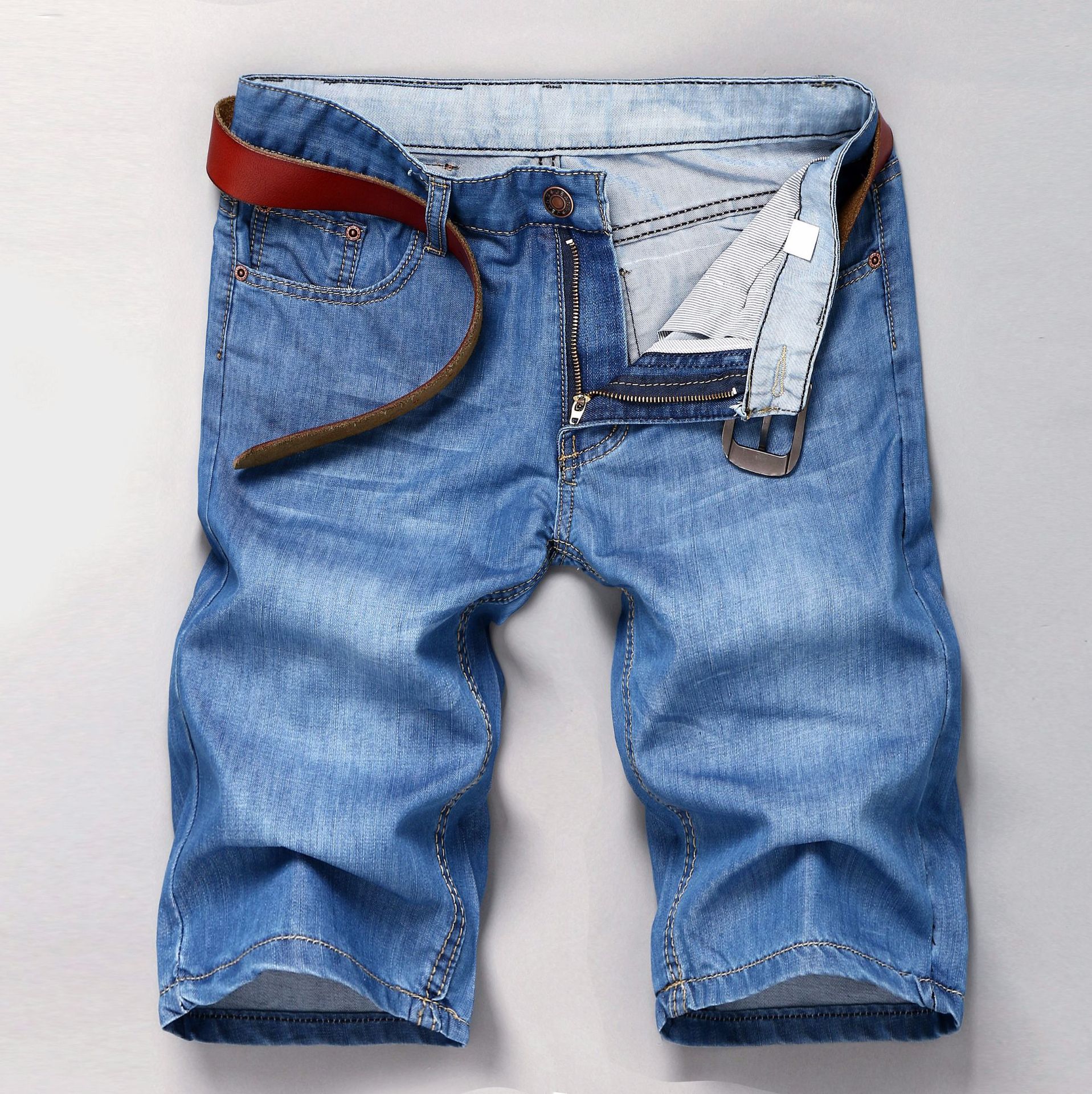 icpans summer denim jeans men shorts casual solid