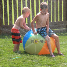 新款喷水球沙滩球儿 花园戏水儿童水球可惠州俏巴可生产印刷Logo
