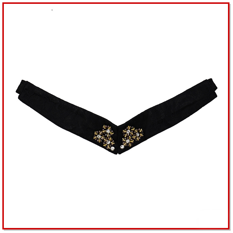 厂家现货供应刺绣领花 领圈 假领子 可来图来样定制 量大从优