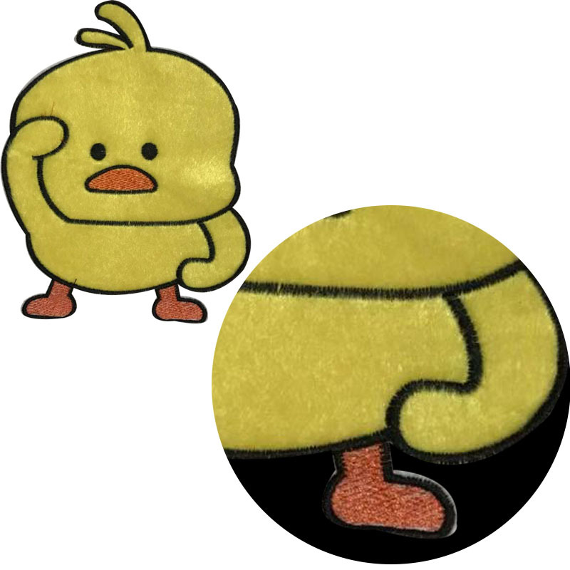 鸭图案小黄鸭适用范围服装材质刺绣绒布商品属性快递065请选择广东