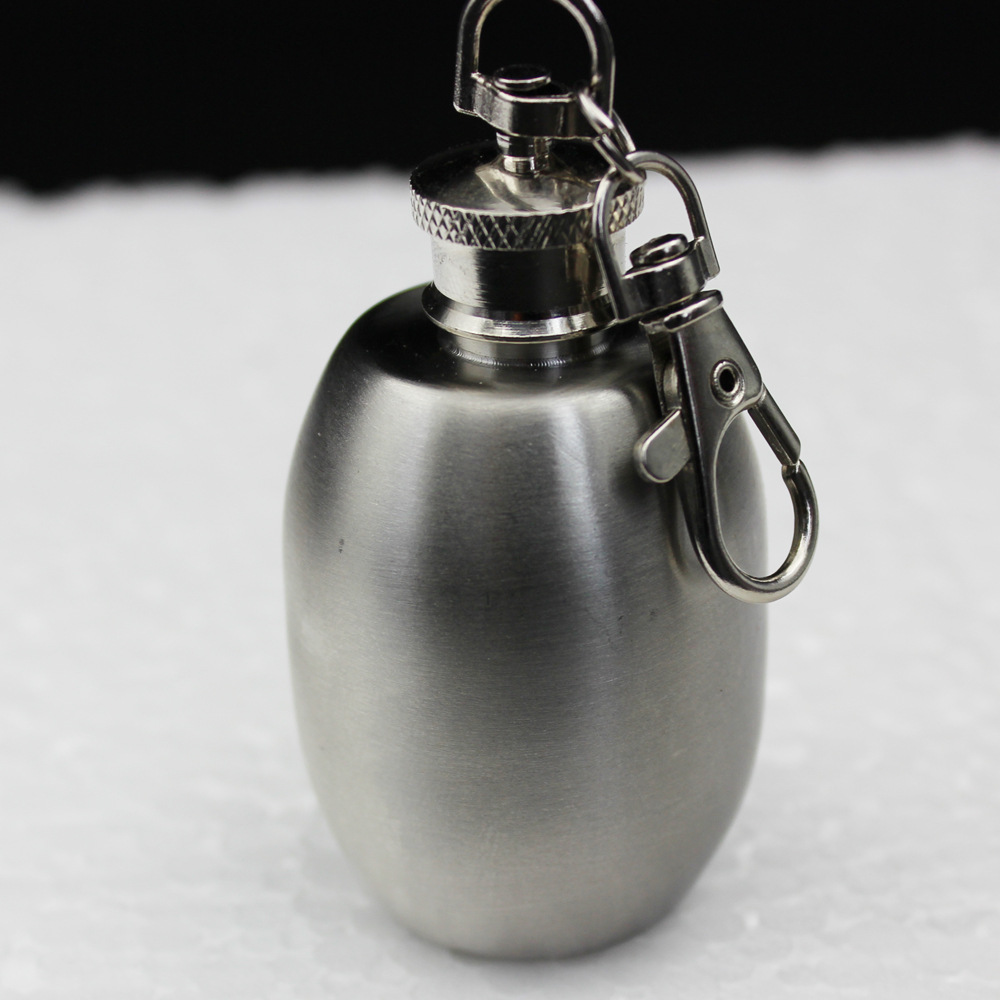 产地货源随身便携酒坛型小酒壶 不锈钢酒壶 2盎司酒瓶 带钥匙扣