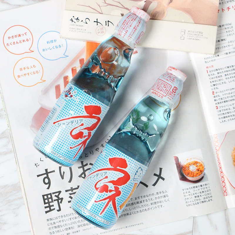 现货日本进口哈塔弹珠波子汽水200ml 哈达原味清爽型碳酸饮料饮品