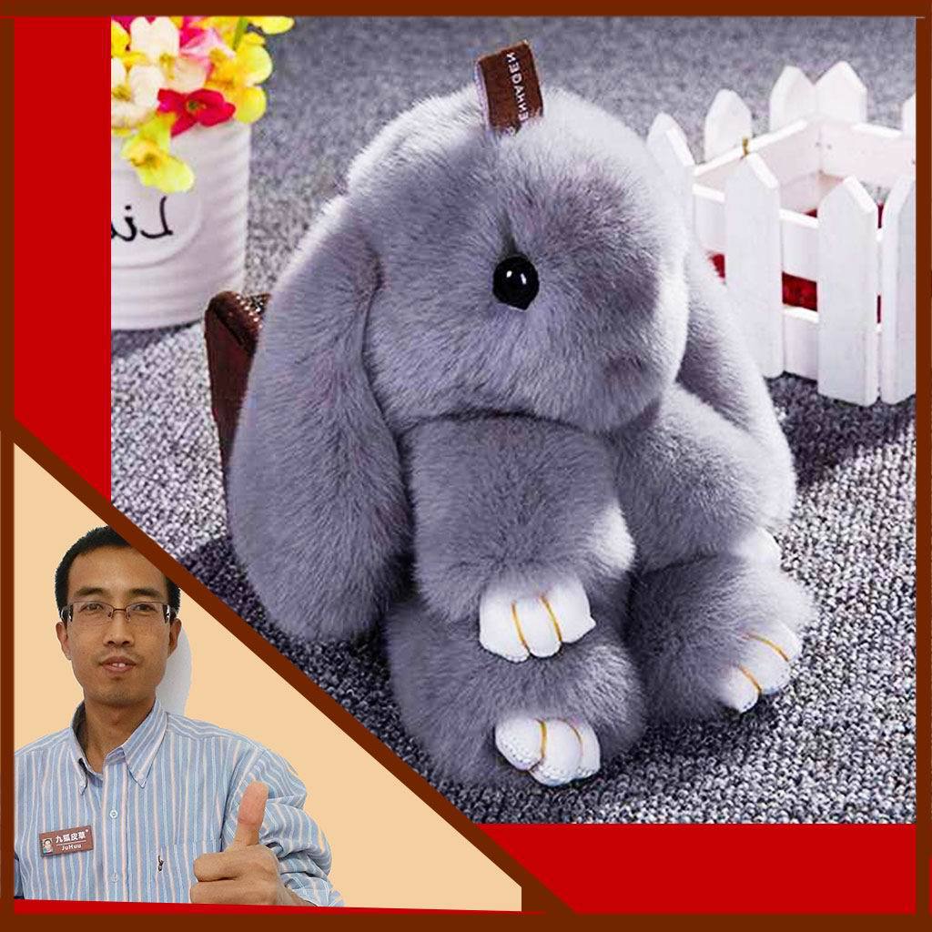 大量批发热卖超萌小号标准版优质爆款装死兔毛绒玩具毛绒兔霜色