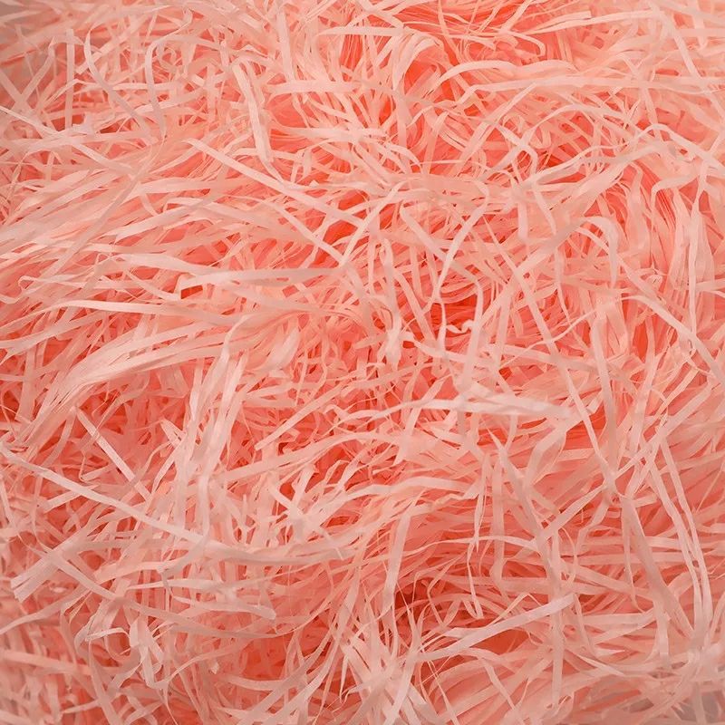 现货彩色拉菲草牛皮纸填充纸丝 无尘多色可选礼品盒填充碎纸丝