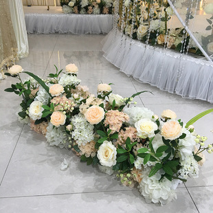 新款t台花条洋牡丹地排花仿真绢花路引花舞台布置婚礼婚庆道具