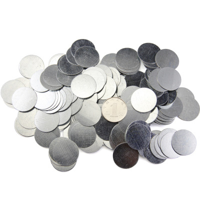 100片铁片圆形25x0.5mm 礼品包装盒配件 强磁铁配套铁片