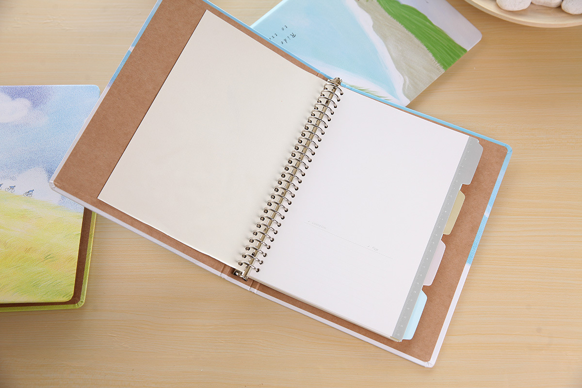 学生文具批发 金谷16k仰望天空活页夹本 线圈本 记事本7104