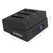 ORICO 6638US3-C 三盘位USB3.0硬盘座台式硬盘通用移动硬盘拷贝机