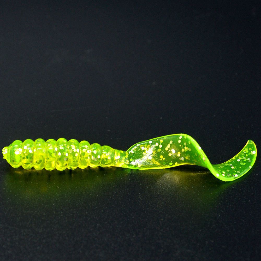 20条/袋单尾卷尾蛆虫6cm/2g路亚软饵软虫仿生假饵鱼饵渔具