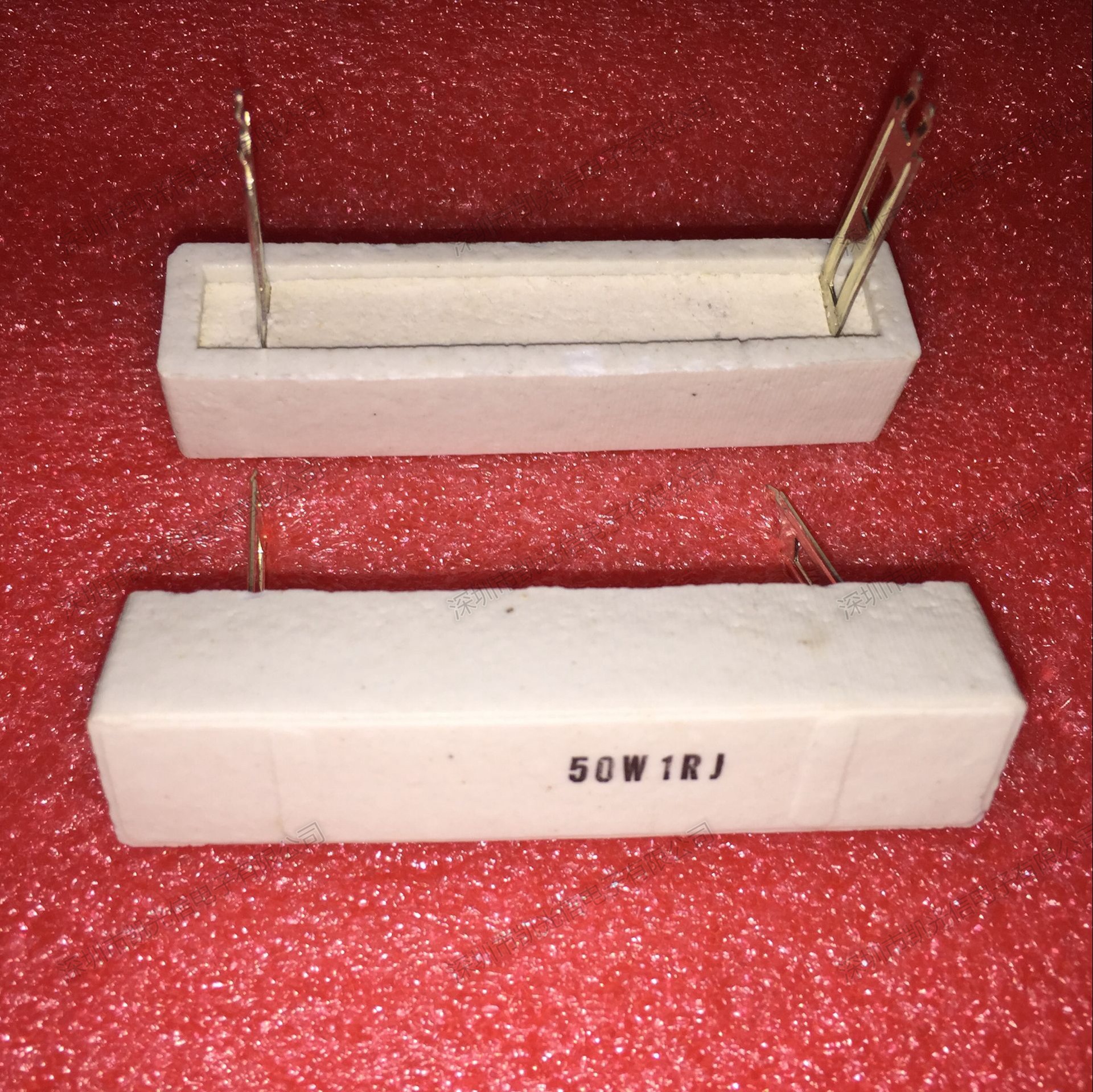 水泥电阻 50w1欧 50w1rj 1Ωj 插片脚 陶瓷电阻 老化负载 大功率