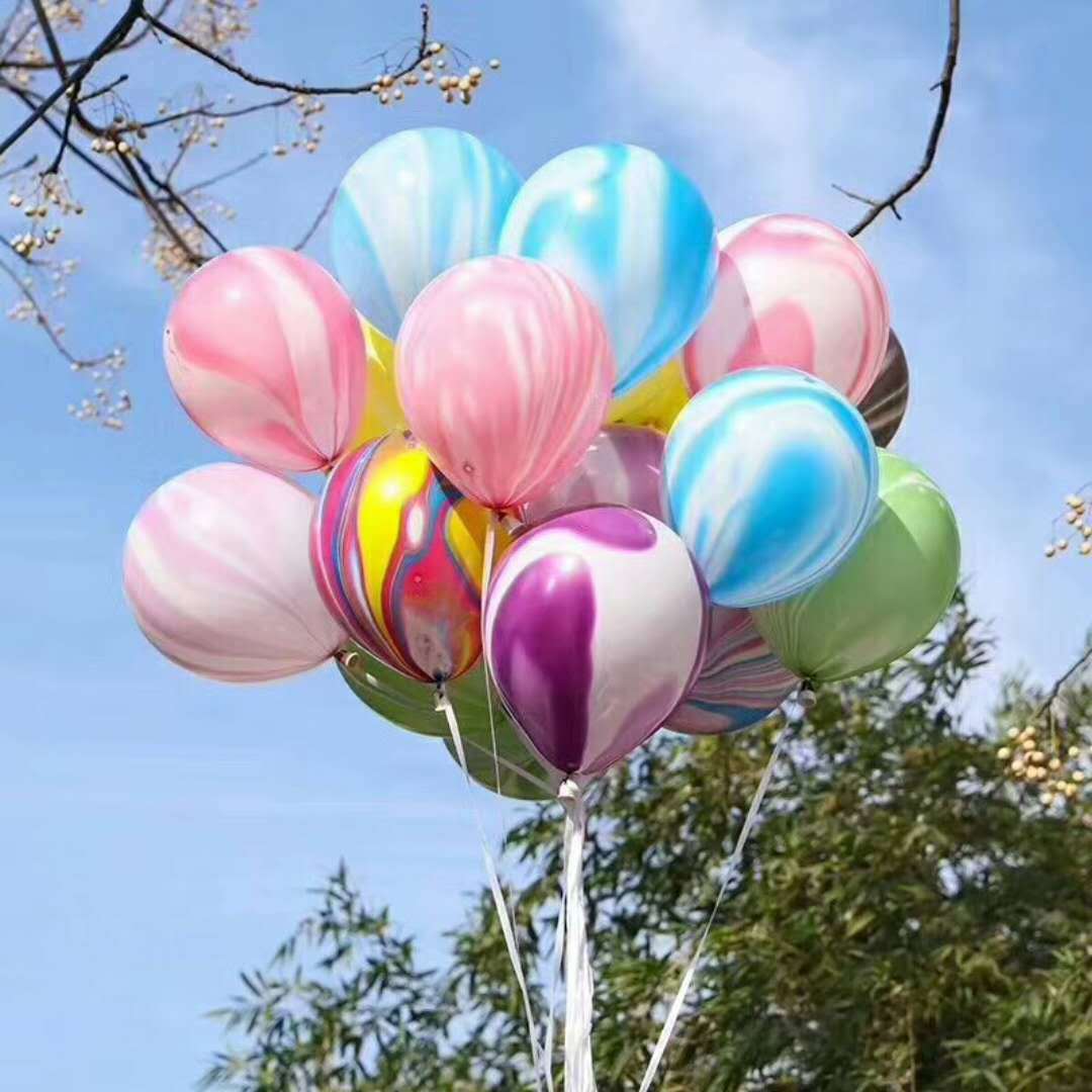 2克加厚玛瑙气球 云彩乳胶气球 生日派对布置婚庆装饰