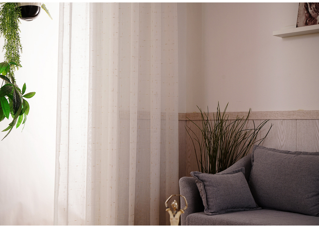 亚麻窗帘布_十字麻纱帘亚麻窗帘布面料 客厅新中式窗帘厂家定制批发 -