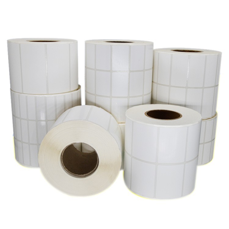 白色pvc合成纸不干胶标签纸pet条码纸打印纸超市价格贴纸定制订做