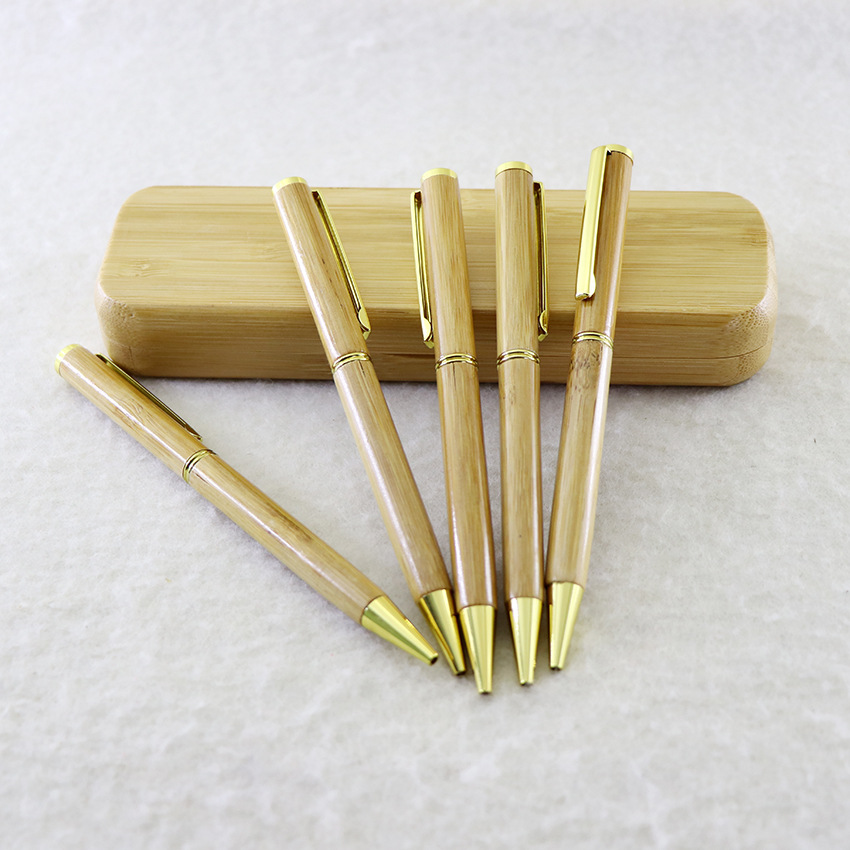 创意竹子宝珠笔签字笔精品 实用竹子笔定制 学生钢笔同学聚会礼品