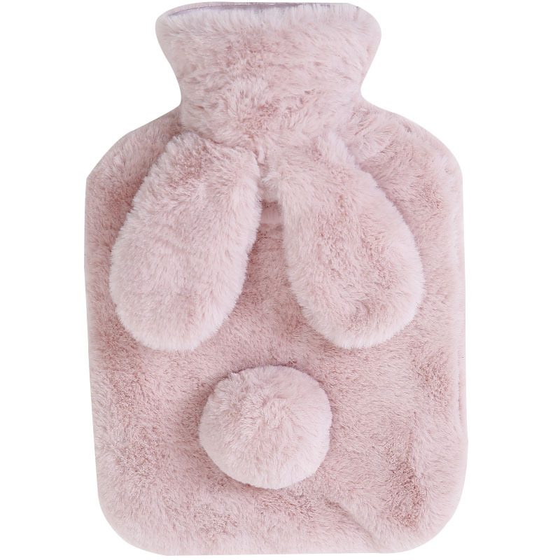 Korean Fashion Rabbit Ears Hot Water Injection Bag Winter Warm PVC Anti-Scald and Leak-Proof Hand Warmer Hand Warmer Manufacturer