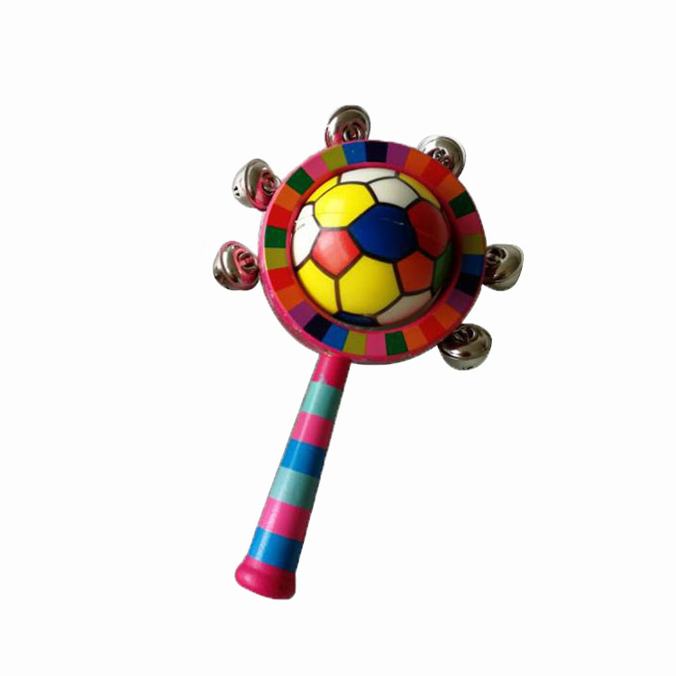 限时特卖新款七彩手摇铃木制床铃环保益智早教玩具10元店货源创意